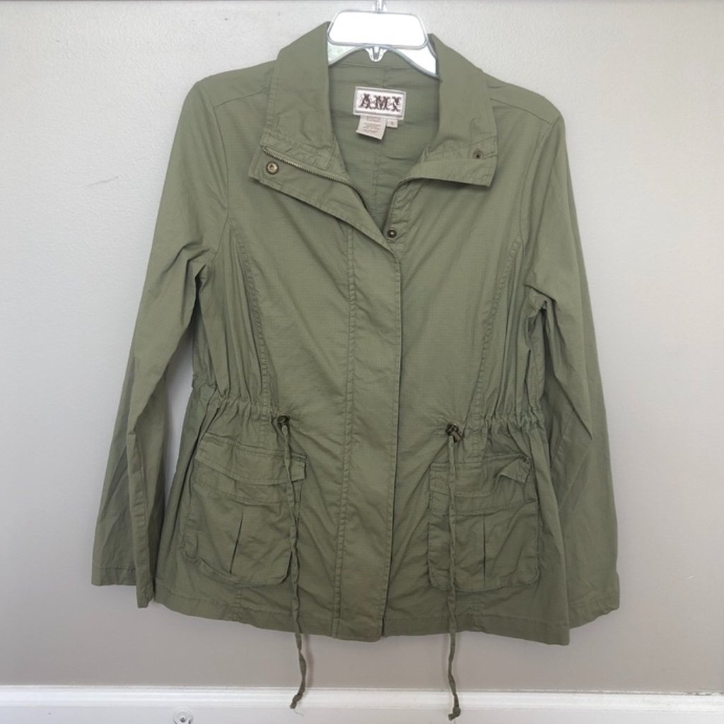 Army Green Zip Up Jacket Ami